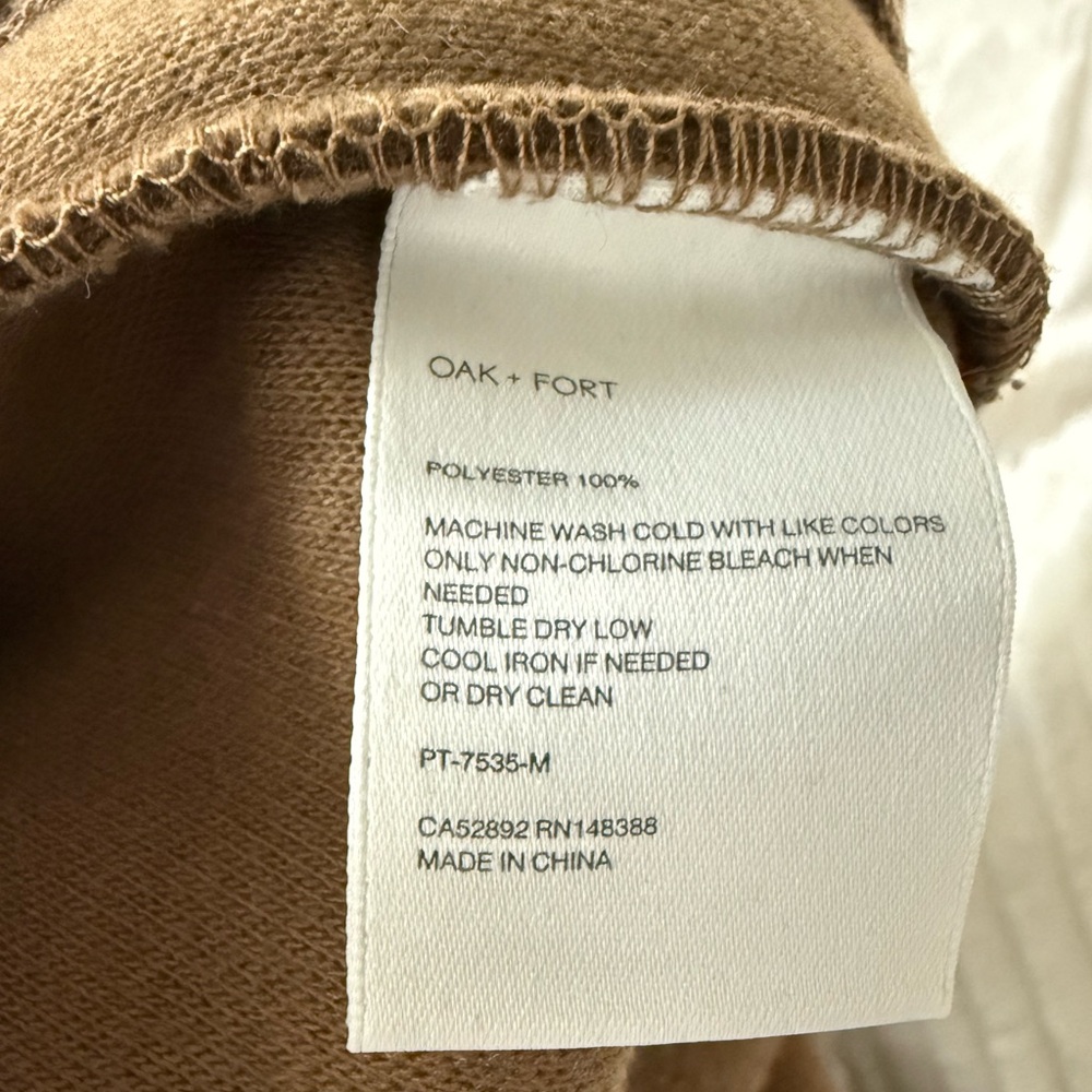 OAK + FORT Women’s Tan Pants Size M - Picture 3 of 8